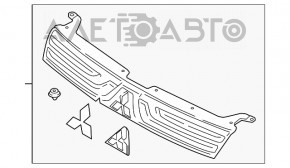 Grila radiatorului Mitsubishi Outlander 14-15 pre-restilizare