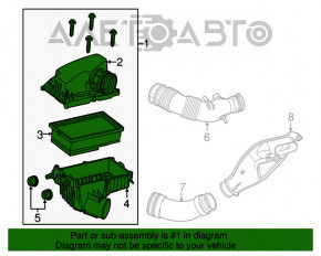 Корпус воздушного фильтра Fiat 500L 14- 1.4T