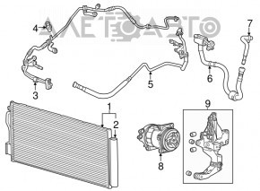 Bobina de aer condiționat condensator-compresor Fiat 500L 14- 1.4T