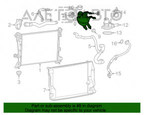 Rezervor de expansiune pentru răcire Fiat 500L 14- 1.4T fără capac