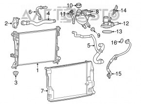 Rezervor de expansiune pentru răcire Fiat 500L 14- 1.4T fără capac