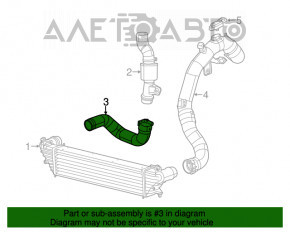 Tubul de admisie de aer dreapta jos pentru Fiat 500L 1.4T