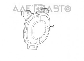 Reflector spate stânga Fiat 500L 14-17 nou OEM original