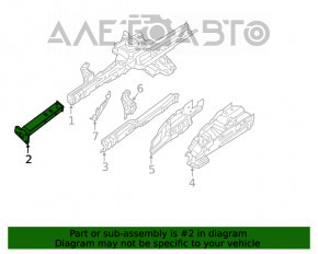 Amplificator subwoofer față stânga Fiat 500L 14-