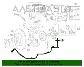 Senzor ABS spate stânga Fiat 500L 14-