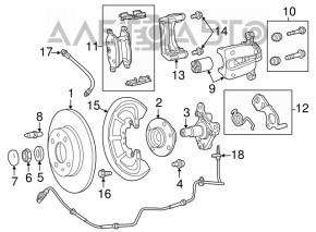 Senzor ABS spate stânga Fiat 500L 14-