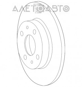 Placă de frână spate stânga Fiat 500L 14- 265/10mm