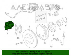 Suportul frontal stânga Fiat 500L 14-