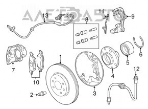 Suportul frontal stânga Fiat 500L 14-