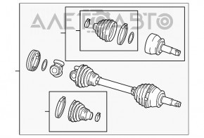 Ax cu roți din față stânga Fiat 500L 14- Cutie de viteze manuală