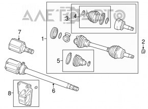 Ax cu roți din față stânga Fiat 500L 14- Cutie de viteze manuală