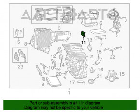 Actuator motor pentru ventilatorul de încălzire Fiat 500L 14-