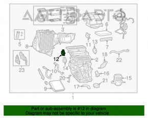 Actuator motor pentru acționarea încălzitorului și a aerului condiționat pentru Fiat 500L 14-