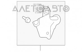 Capacul amortizorului frontal stânga jos Mitsubishi Outlander 14-21 negru, uzat.