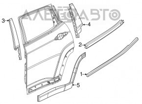 Capac usa spate stanga Jeep Compass 17-