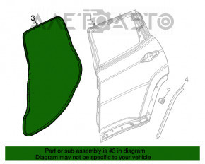 Garnitura ușii din spate dreapta pentru Jeep Compass 17-