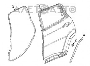 Уплотнитель двери задней правой Jeep Compass 17-
