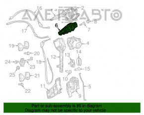 Mecanismul manetei ușii din față stânga a Jeep Compass 17-