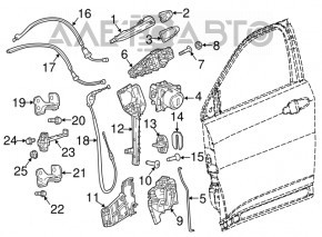 Петля двери верхняя передняя левая Jeep Compass 17-