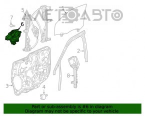 Geam electric cu motor fata dreapta Jeep Compass 17- panou complet, suporturile sunt rupte.