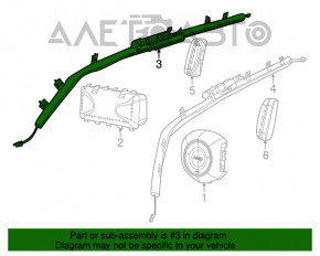 Perna de siguranță airbag, perdea laterală dreapta pentru Jeep Compass 17-