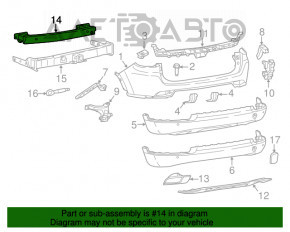 Amplificatorul de bara spate pentru Jeep Compass 17 - aluminiu