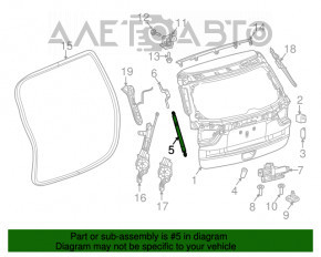 Amortizorul ușii portbagajului stâng pentru Jeep Compass 17-