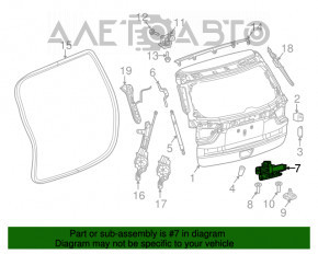 Замок двери багажника Jeep Compass 17-