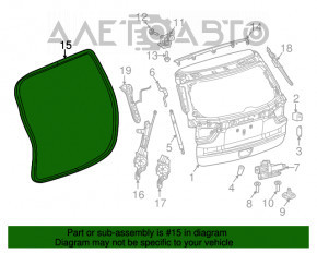 Garnitura de cauciuc pentru ușa portbagajului Jeep Compass 17-
