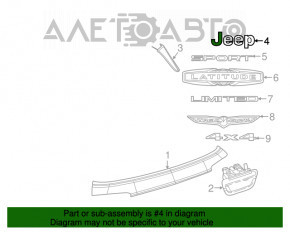 Emblema portbagajului Jeep Compass 17- crom