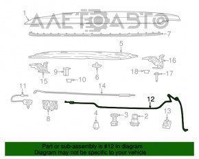 Cablu de deschidere a capotei Jeep Compass 17-