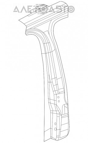 Стойка кузова центральная левая Jeep Compass 17- на кузове