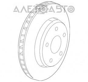 Placă de frână față stânga Jeep Compass 17- 305/28mm