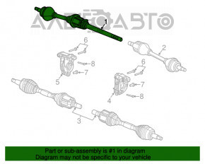 Привод полуось передняя правая Jeep Compass 17- fwd мкпп