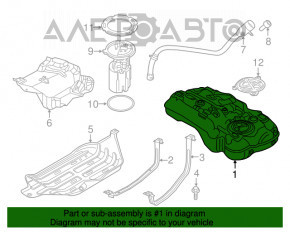 Топливный бак Jeep Compass 17- 2.4