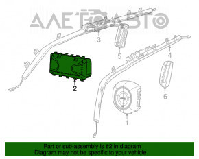 Airbag-ul de genunchi pentru șoferul din stânga Jeep Compass 17- a fost declanșat.