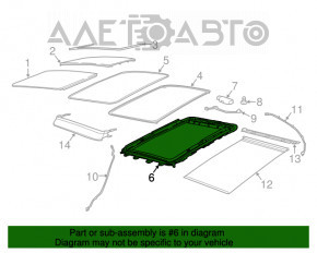 Geam panoramic asamblat pe Jeep Compass 17 - perdea gri.