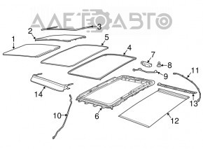 Geam panoramic asamblat pe Jeep Compass 17 - perdea gri.