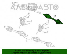 Ax cu semiasă față stânga Jeep Compass 17- awd manuală