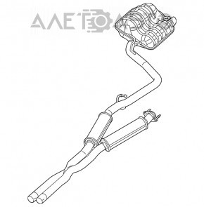 Silencer spate cu tevi Dodge Charger 15-20 restilizat 3.6