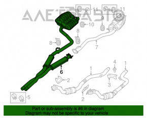 Silencer spate cu tevi Dodge Charger 15-20 restilizat 3.6