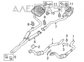 Silencer spate cu tevi Dodge Charger 15-20 restilizat 3.6