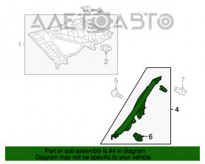 Capacul spate al stâlpului din spate stânga Lexus RX350 RX450h 10-15 gri