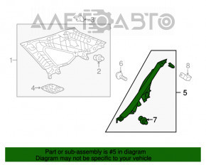 Capacul spate al stâlpului drept inferior Lexus RX350 RX450h 10-15 gri