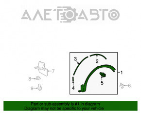 Capacul aripii spate dreapta Toyota Rav4 13-15