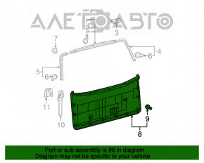 Capacul portbagajului Toyota Sequoia 08-16, maro.