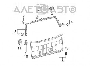 Capacul portbagajului Toyota Sequoia 08-16, maro.