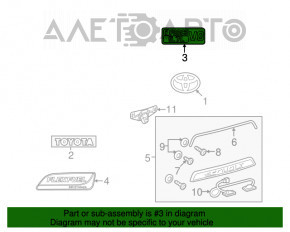 Emblema-inscripție "V8 5.7 iForce" pe ușa portbagajului Toyota Sequoia 08-16