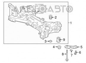 Capacul de protecție al punții față dreapta Kia Niro 17-22 HEV, PHEV