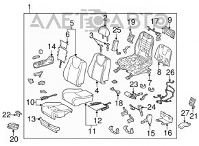 Pernele de scaun pentru pasageri Lexus RX350 RX450h 10-15 din piele bej, incalzite.